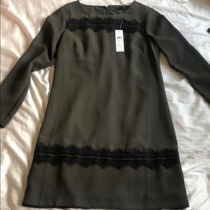 Ann Taylor olive green dress size 0